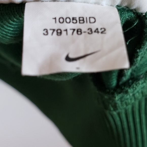 Nike Green White Stripe Sport Warm Up Jacket Zip Up Men Woman Small Like New - Picture 15 of 16